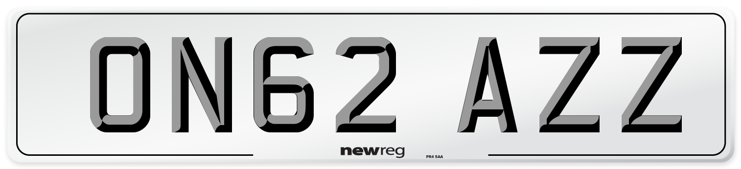 ON62 AZZ Number Plate from New Reg
